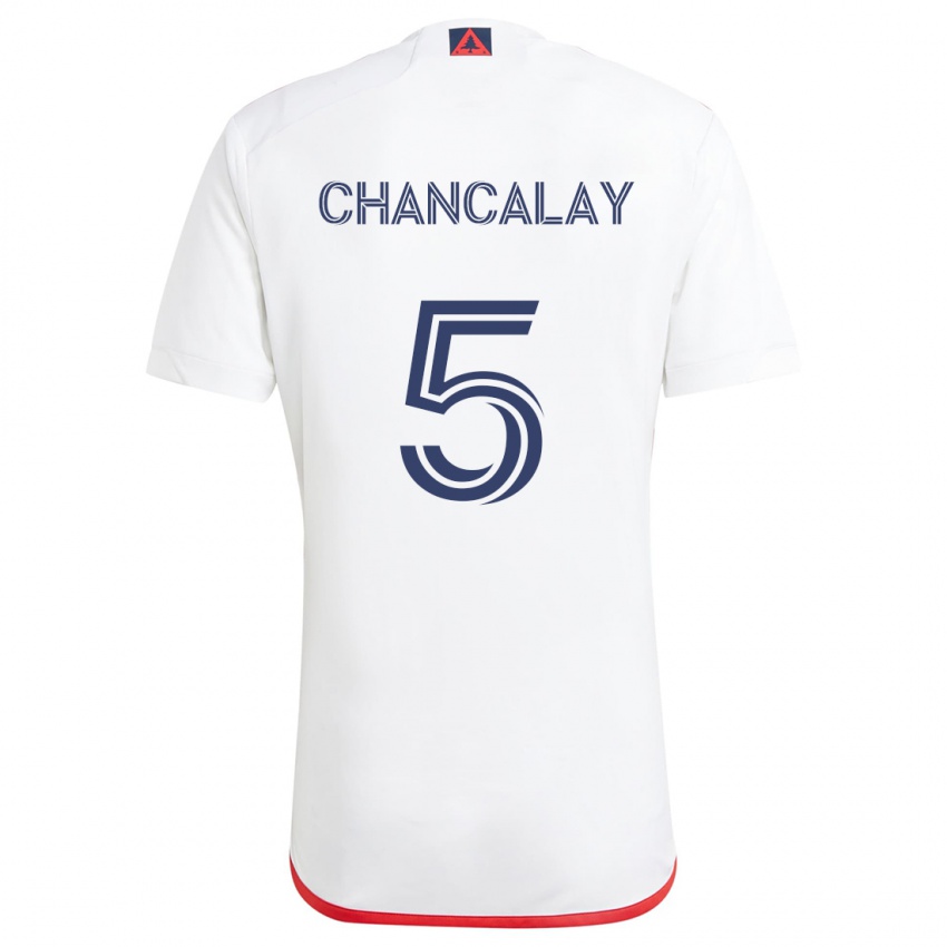 Niño Camiseta Tomás Chancalay #5 Blanco Rojo 2ª Equipación 2024/25 La Camisa Perú