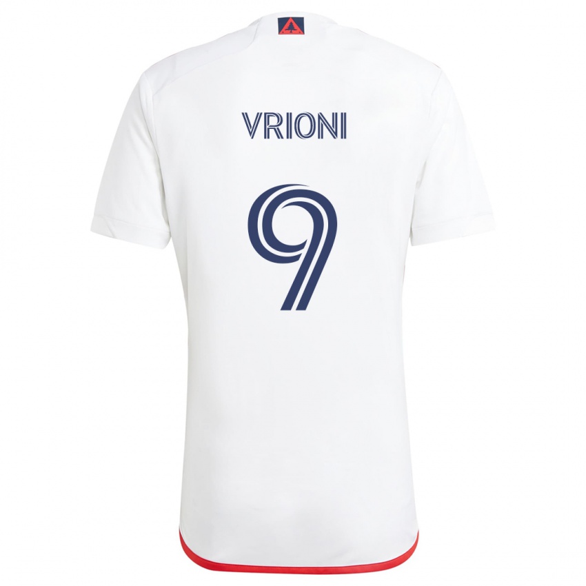 Niño Camiseta Giacomo Vrioni #9 Blanco Rojo 2ª Equipación 2024/25 La Camisa Perú