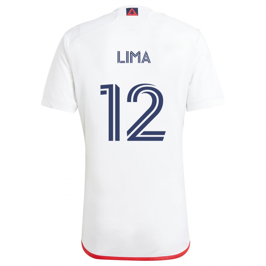 Niño Camiseta Nick Lima #12 Blanco Rojo 2ª Equipación 2024/25 La Camisa Perú