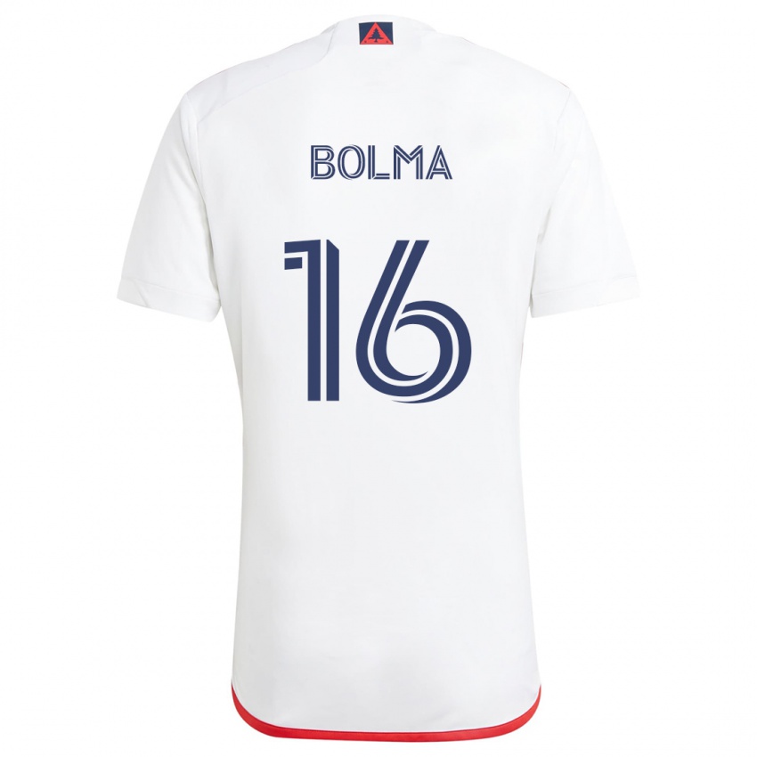 Niño Camiseta Josh Bolma #16 Blanco Rojo 2ª Equipación 2024/25 La Camisa Perú