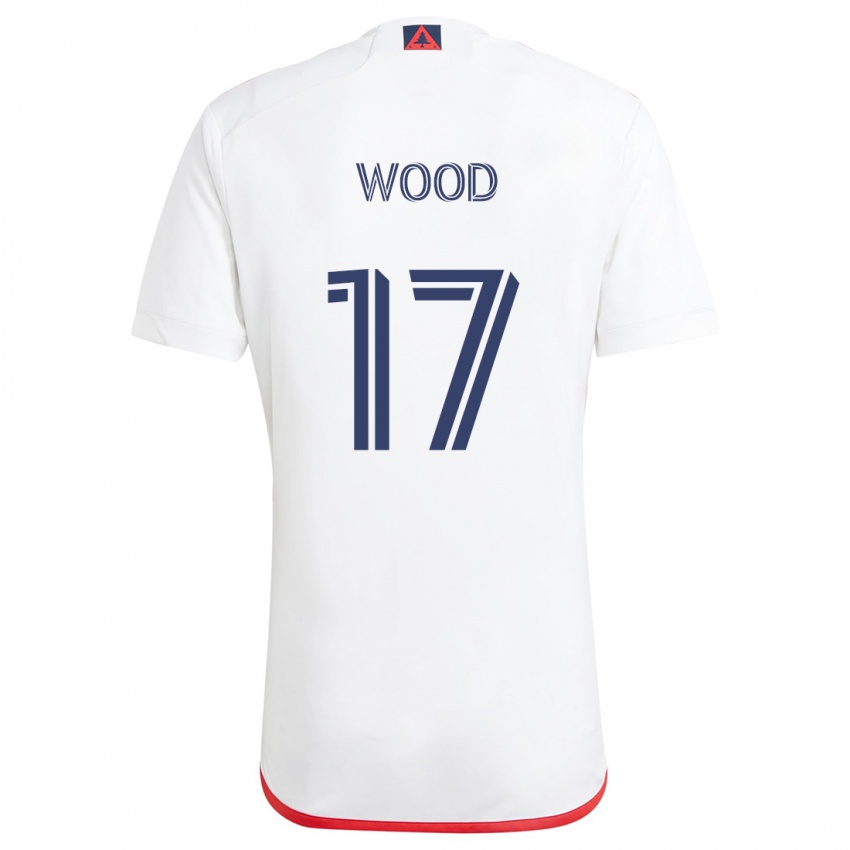 Niño Camiseta Bobby Wood #17 Blanco Rojo 2ª Equipación 2024/25 La Camisa Perú