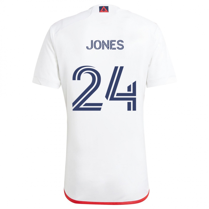 Niño Camiseta Dejuan Jones #24 Blanco Rojo 2ª Equipación 2024/25 La Camisa Perú