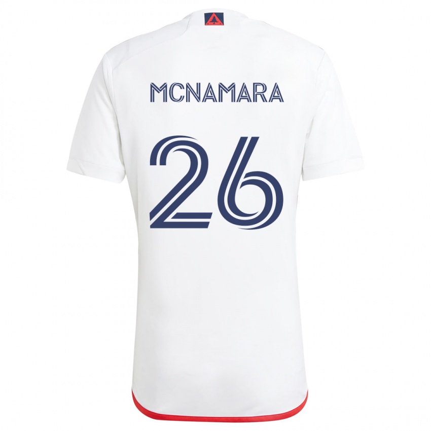 Niño Camiseta Tommy Mcnamara #26 Blanco Rojo 2ª Equipación 2024/25 La Camisa Perú