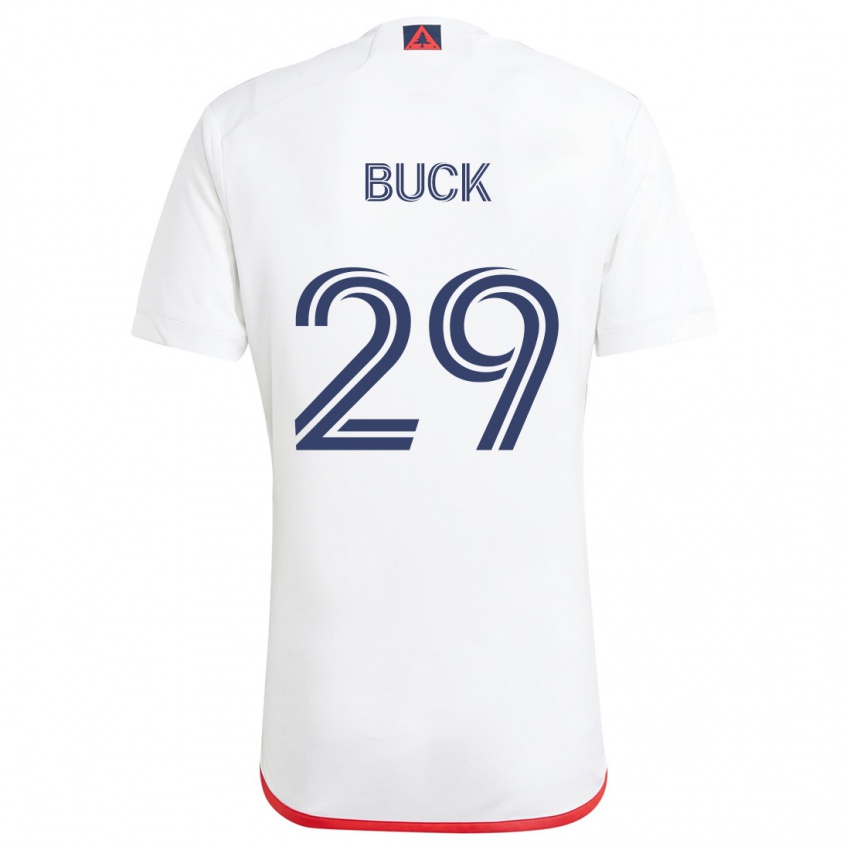 Niño Camiseta Noel Buck #29 Blanco Rojo 2ª Equipación 2024/25 La Camisa Perú