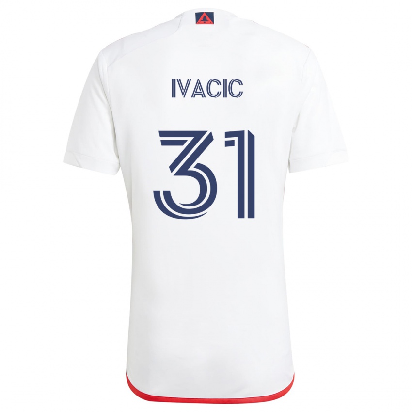 Niño Camiseta Aljaz Ivacic #31 Blanco Rojo 2ª Equipación 2024/25 La Camisa Perú