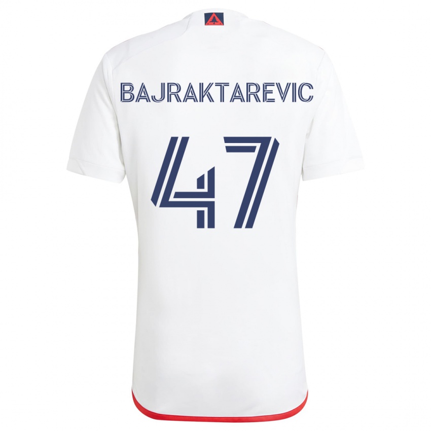 Niño Camiseta Esmir Bajraktarevic #47 Blanco Rojo 2ª Equipación 2024/25 La Camisa Perú