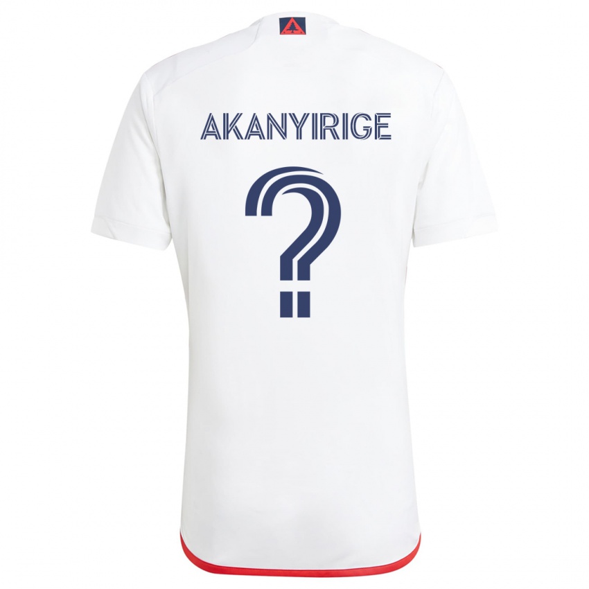 Niño Camiseta Jacob Akanyirige #0 Blanco Rojo 2ª Equipación 2024/25 La Camisa Perú