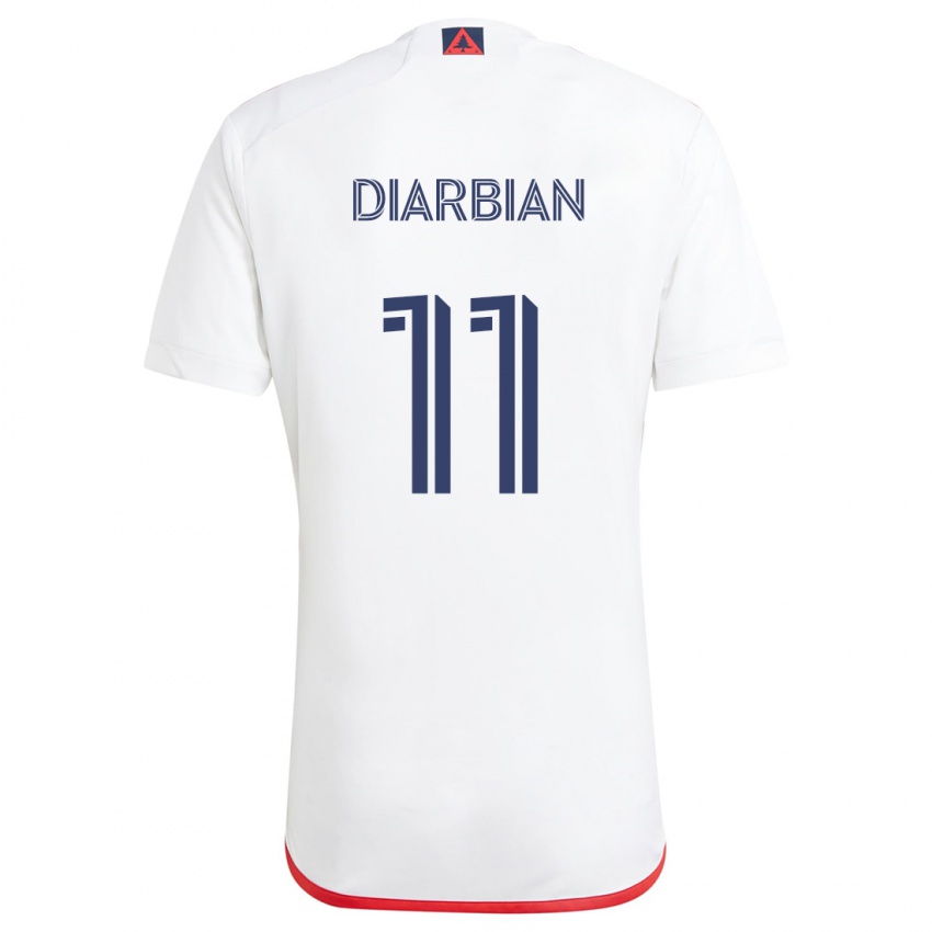 Niño Camiseta Gevork Diarbian #11 Blanco Rojo 2ª Equipación 2024/25 La Camisa Perú