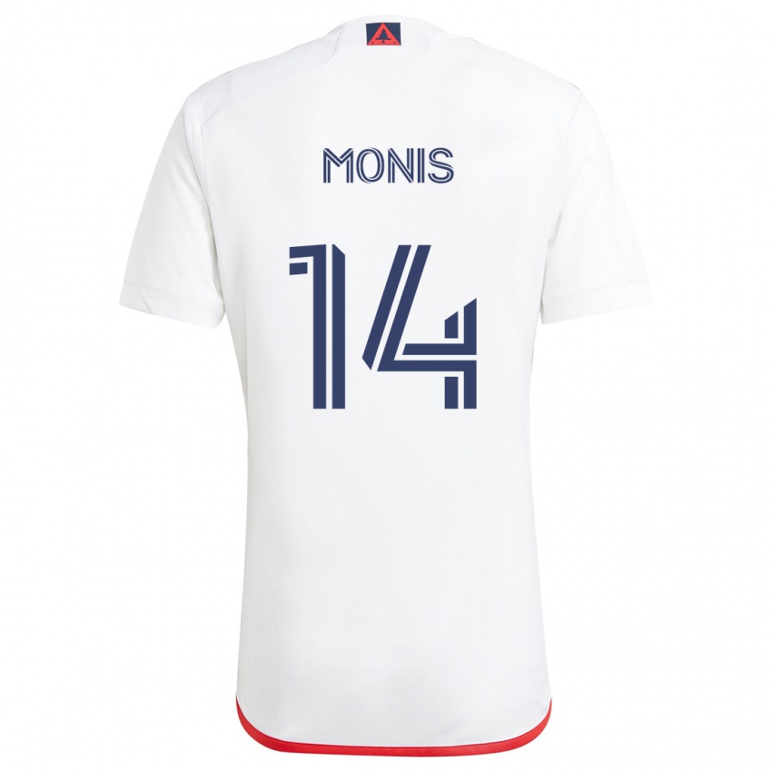 Niño Camiseta Alex Monis #14 Blanco Rojo 2ª Equipación 2024/25 La Camisa Perú