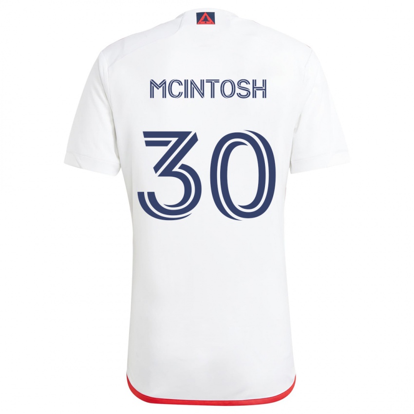 Niño Camiseta Damario Mcintosh #30 Blanco Rojo 2ª Equipación 2024/25 La Camisa Perú