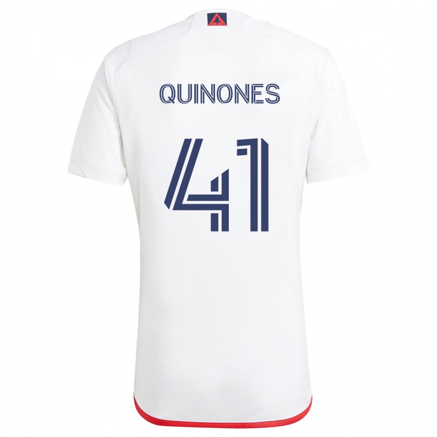 Niño Camiseta Colby Quiñónes #41 Blanco Rojo 2ª Equipación 2024/25 La Camisa Perú