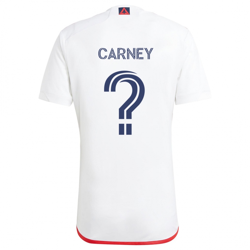 Niño Camiseta Ryan Carney #0 Blanco Rojo 2ª Equipación 2024/25 La Camisa Perú