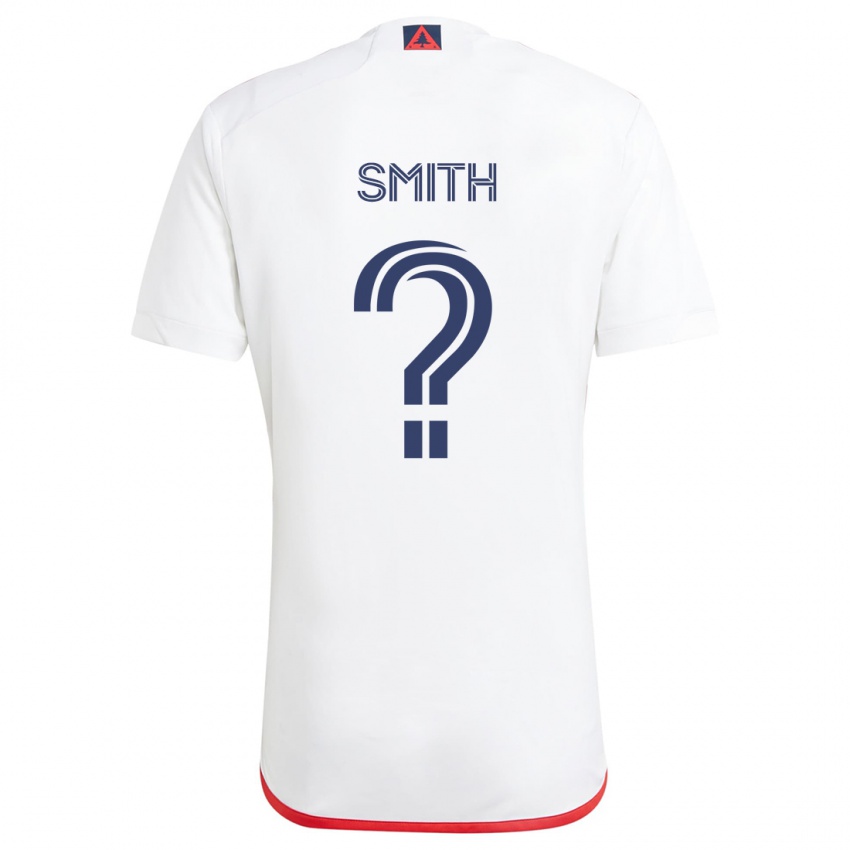 Niño Camiseta Braedon Smith #0 Blanco Rojo 2ª Equipación 2024/25 La Camisa Perú