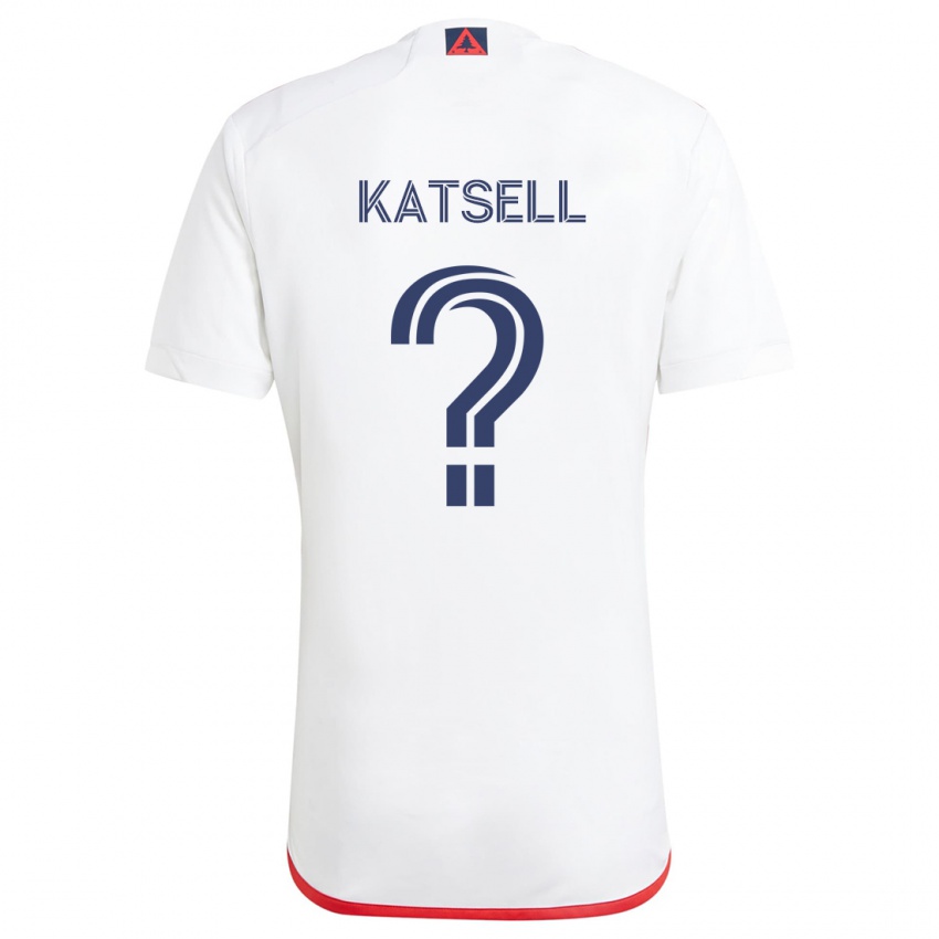 Niño Camiseta Levi Katsell #0 Blanco Rojo 2ª Equipación 2024/25 La Camisa Perú