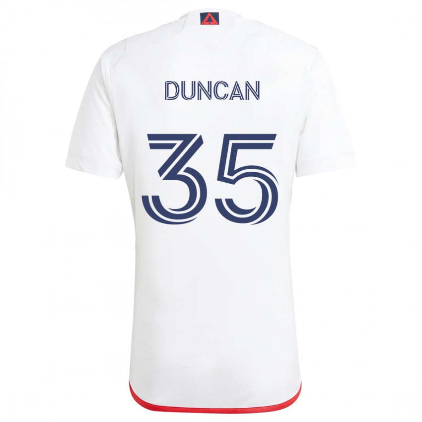 Niño Camiseta Nakye Greenidge-Duncan #35 Blanco Rojo 2ª Equipación 2024/25 La Camisa Perú