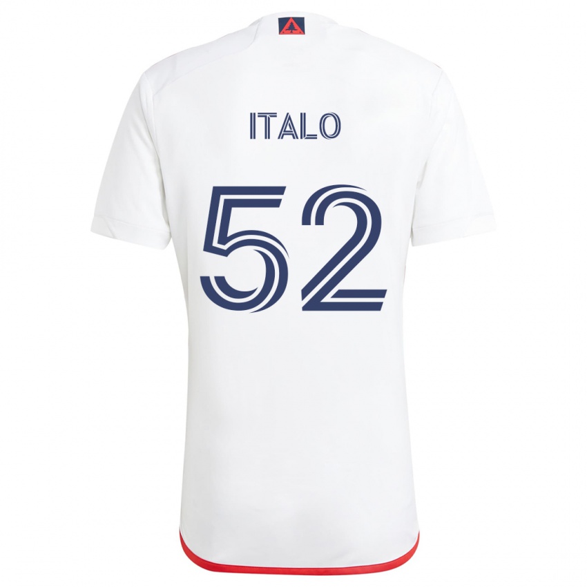 Niño Camiseta Ítalo #52 Blanco Rojo 2ª Equipación 2024/25 La Camisa Perú