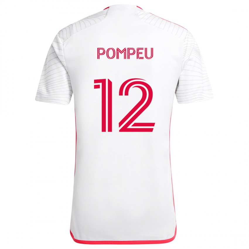 Niño Camiseta Célio Pompeu #12 Blanco Rojo 2ª Equipación 2024/25 La Camisa Perú