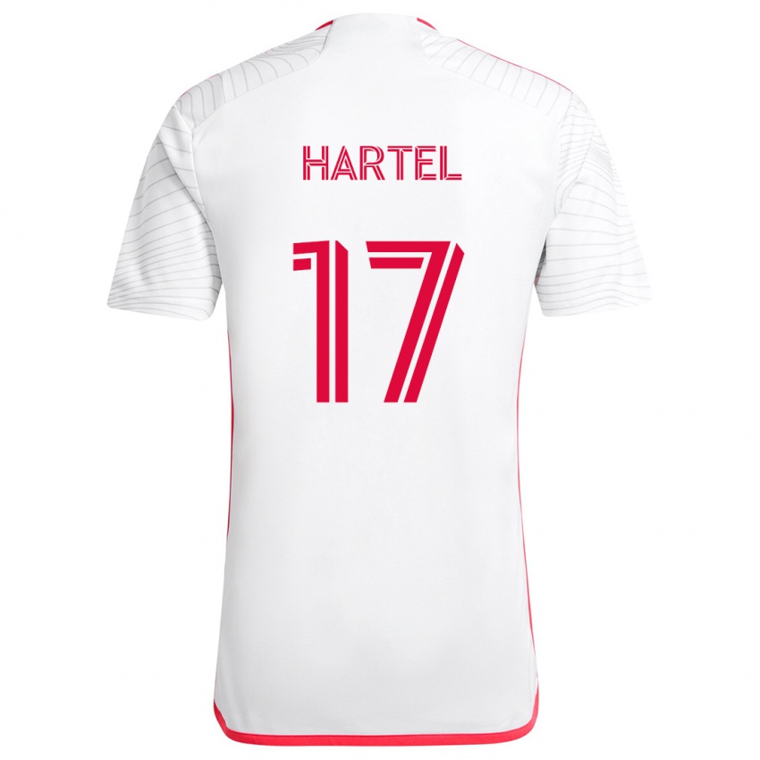 Niño Camiseta Marcel Hartel #17 Blanco Rojo 2ª Equipación 2024/25 La Camisa Perú