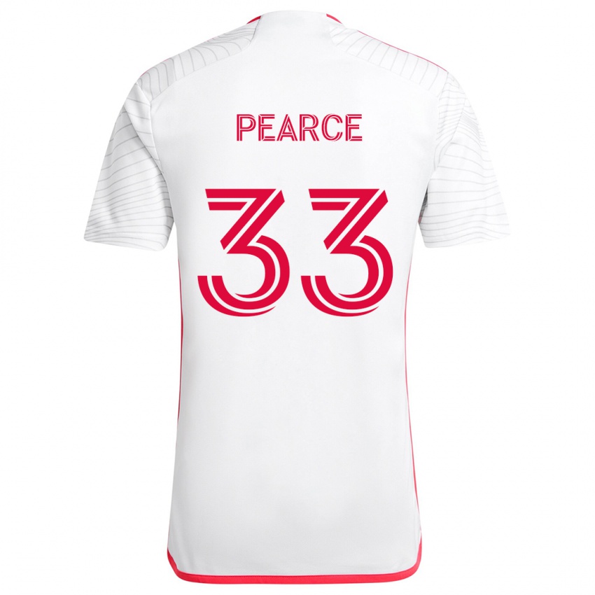 Niño Camiseta Tyson Pearce #33 Blanco Rojo 2ª Equipación 2024/25 La Camisa Perú