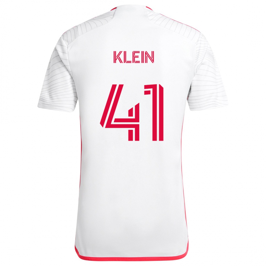 Niño Camiseta Johnny Klein #41 Blanco Rojo 2ª Equipación 2024/25 La Camisa Perú