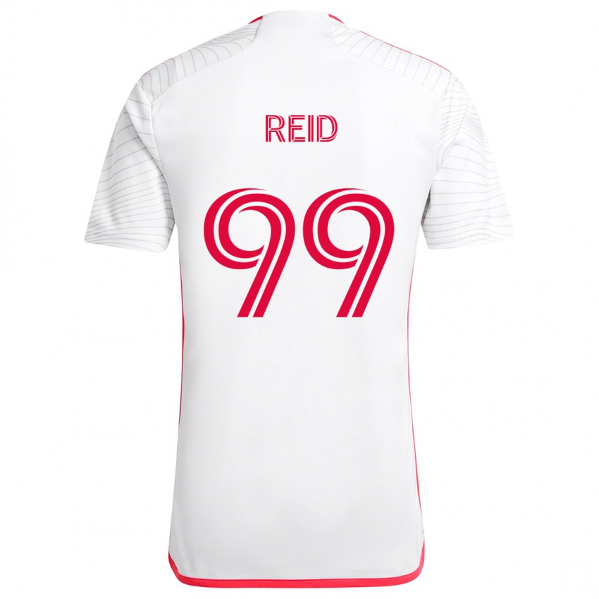 Niño Camiseta Jayden Reid #99 Blanco Rojo 2ª Equipación 2024/25 La Camisa Perú