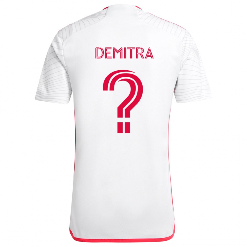 Niño Camiseta Lucas Demitra #0 Blanco Rojo 2ª Equipación 2024/25 La Camisa Perú