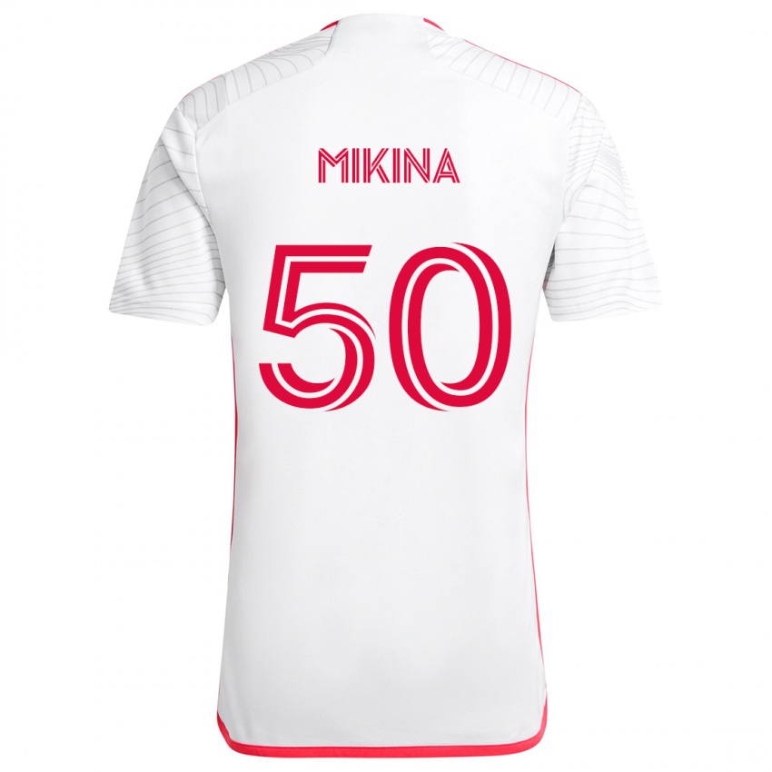 Niño Camiseta Gabriel Mikina #50 Blanco Rojo 2ª Equipación 2024/25 La Camisa Perú