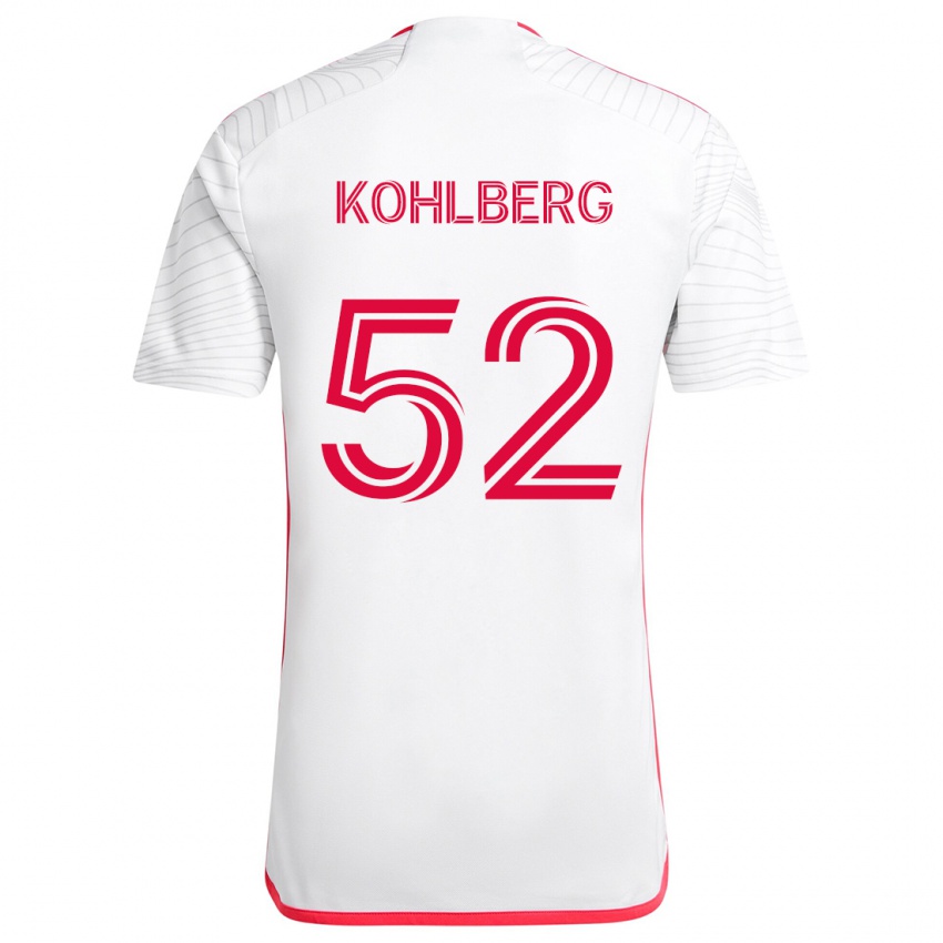 Niño Camiseta Andrew Kohlberg #52 Blanco Rojo 2ª Equipación 2024/25 La Camisa Perú