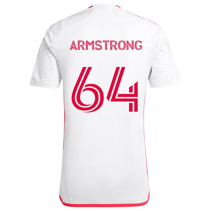 Niño Camiseta Dida Armstrong #64 Blanco Rojo 2ª Equipación 2024/25 La Camisa Perú