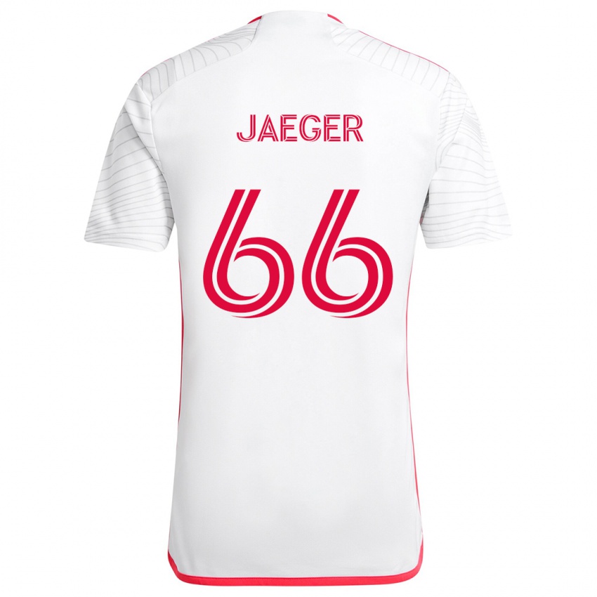 Niño Camiseta Kai Jaeger #66 Blanco Rojo 2ª Equipación 2024/25 La Camisa Perú