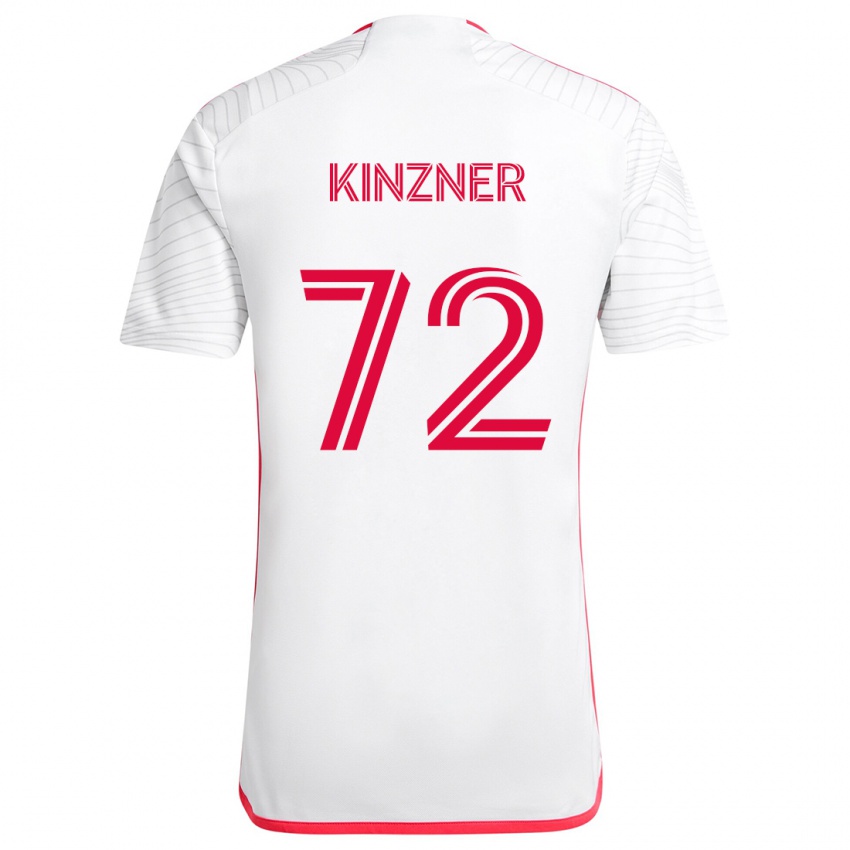 Niño Camiseta Eric Kinzner #72 Blanco Rojo 2ª Equipación 2024/25 La Camisa Perú