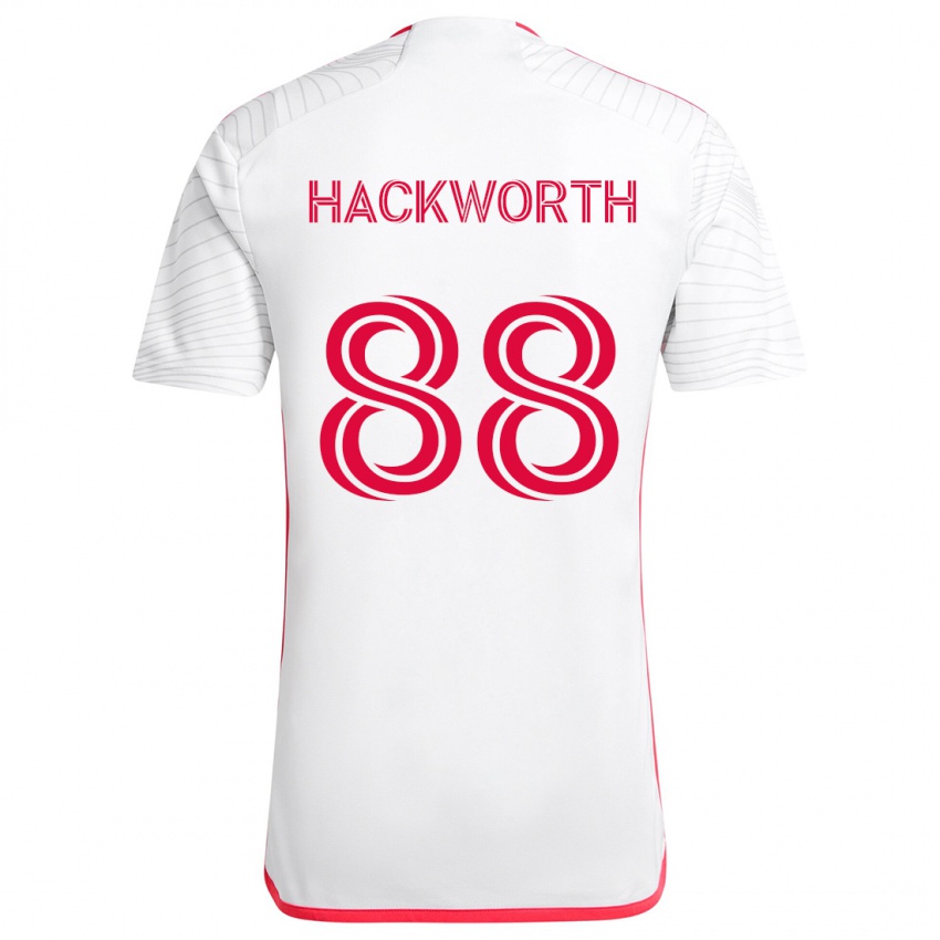 Niño Camiseta Larsen Hackworth #88 Blanco Rojo 2ª Equipación 2024/25 La Camisa Perú