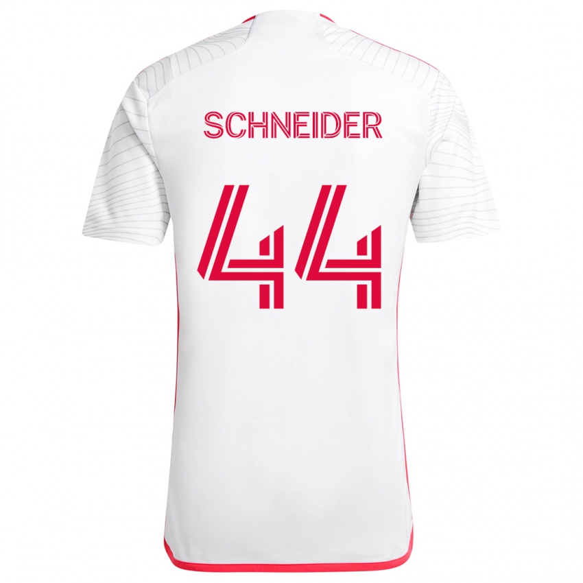 Niño Camiseta Max Schneider #44 Blanco Rojo 2ª Equipación 2024/25 La Camisa Perú