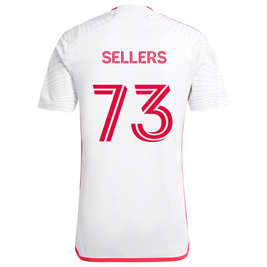 Niño Camiseta Braydon Sellers #73 Blanco Rojo 2ª Equipación 2024/25 La Camisa Perú