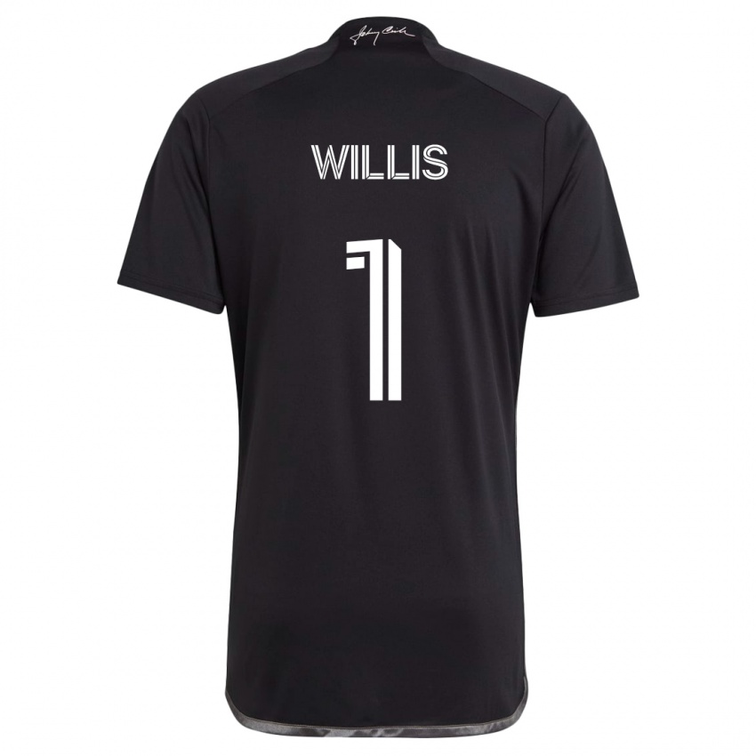 Niño Camiseta Joe Willis #1 Negro 2ª Equipación 2024/25 La Camisa Perú