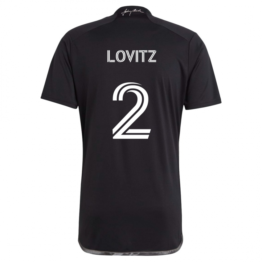 Niño Camiseta Daniel Lovitz #2 Negro 2ª Equipación 2024/25 La Camisa Perú