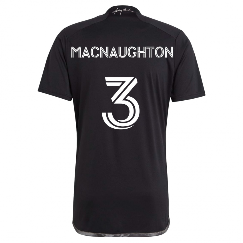 Niño Camiseta Lukas Macnaughton #3 Negro 2ª Equipación 2024/25 La Camisa Perú