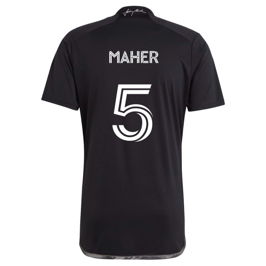 Niño Camiseta Jack Maher #5 Negro 2ª Equipación 2024/25 La Camisa Perú