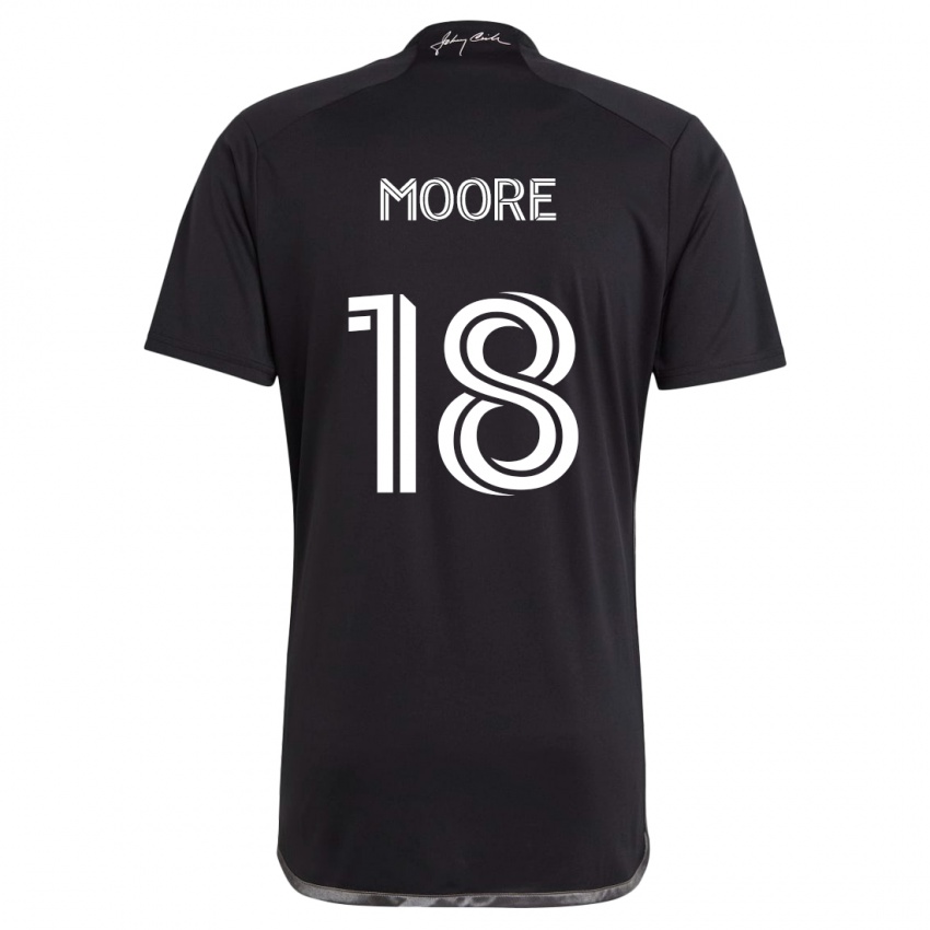 Niño Camiseta Shaq Moore #18 Negro 2ª Equipación 2024/25 La Camisa Perú