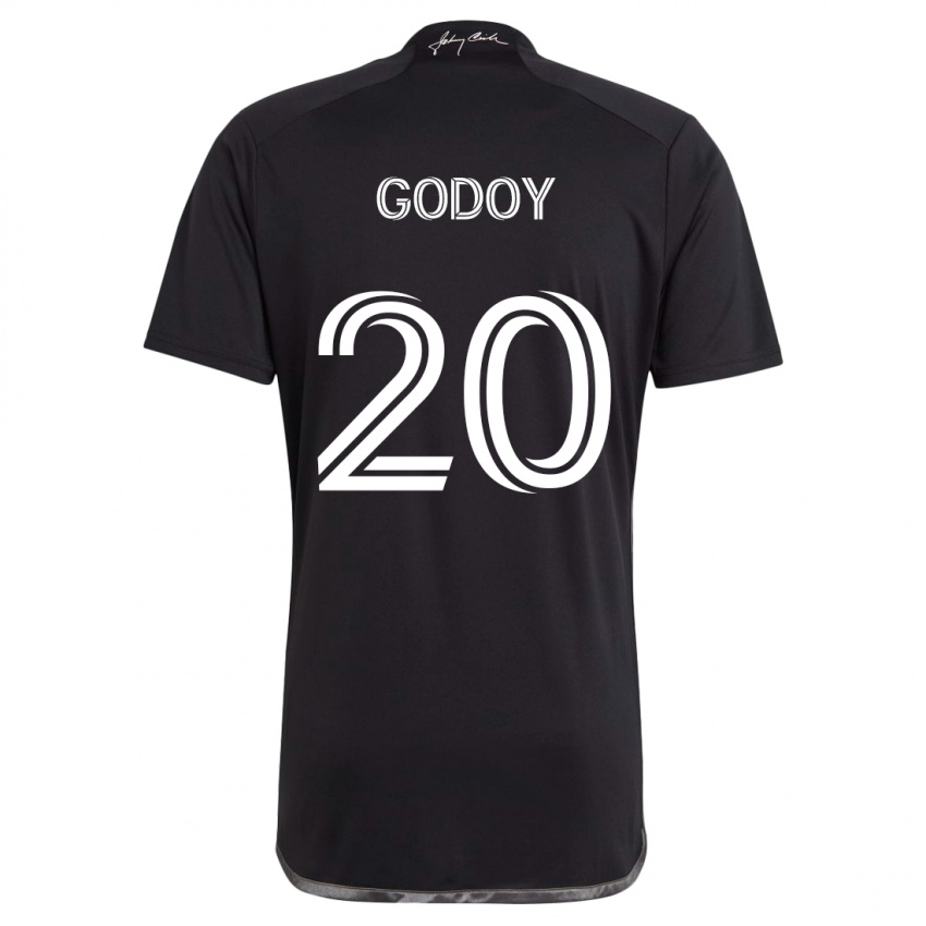 Niño Camiseta Aníbal Godoy #20 Negro 2ª Equipación 2024/25 La Camisa Perú