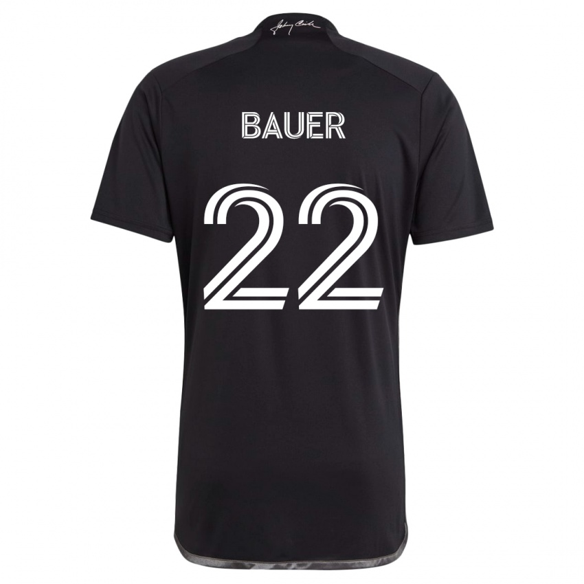 Niño Camiseta Josh Bauer #22 Negro 2ª Equipación 2024/25 La Camisa Perú