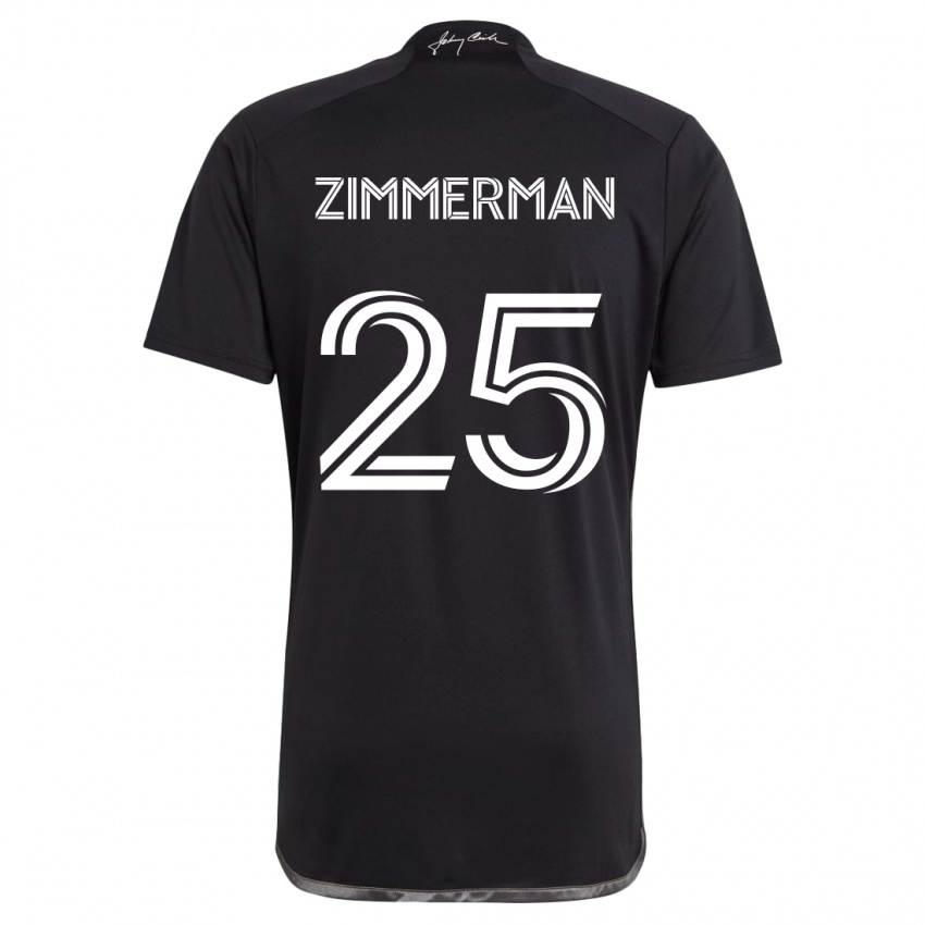 Niño Camiseta Walker Zimmerman #25 Negro 2ª Equipación 2024/25 La Camisa Perú