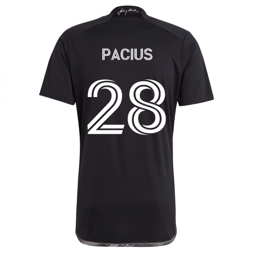 Niño Camiseta Woobens Pacius #28 Negro 2ª Equipación 2024/25 La Camisa Perú