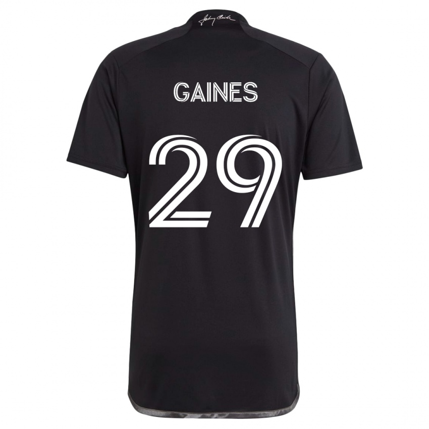 Niño Camiseta Julian Gaines #29 Negro 2ª Equipación 2024/25 La Camisa Perú