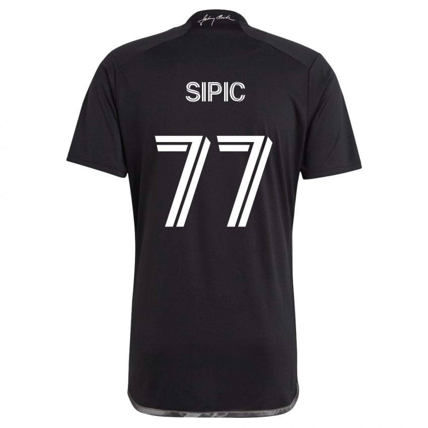 Niño Camiseta Adem Sipić #77 Negro 2ª Equipación 2024/25 La Camisa Perú