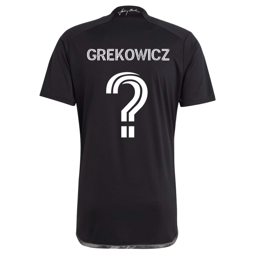 Niño Camiseta Jacob Grekowicz #0 Negro 2ª Equipación 2024/25 La Camisa Perú