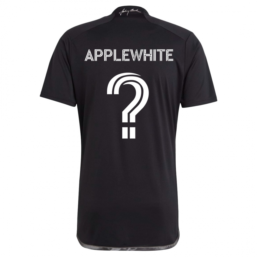 Niño Camiseta Christopher Applewhite #0 Negro 2ª Equipación 2024/25 La Camisa Perú