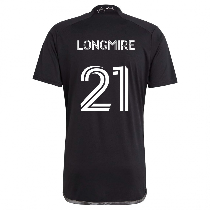 Niño Camiseta Ahmed Longmire #21 Negro 2ª Equipación 2024/25 La Camisa Perú