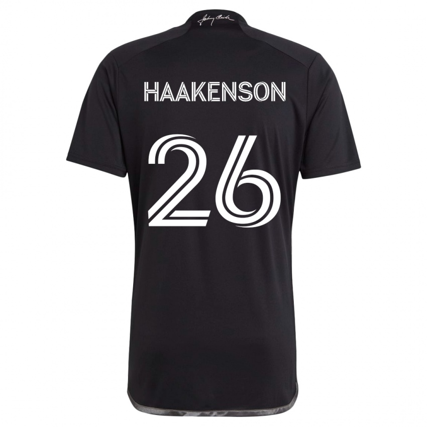 Niño Camiseta Luke Haakenson #26 Negro 2ª Equipación 2024/25 La Camisa Perú