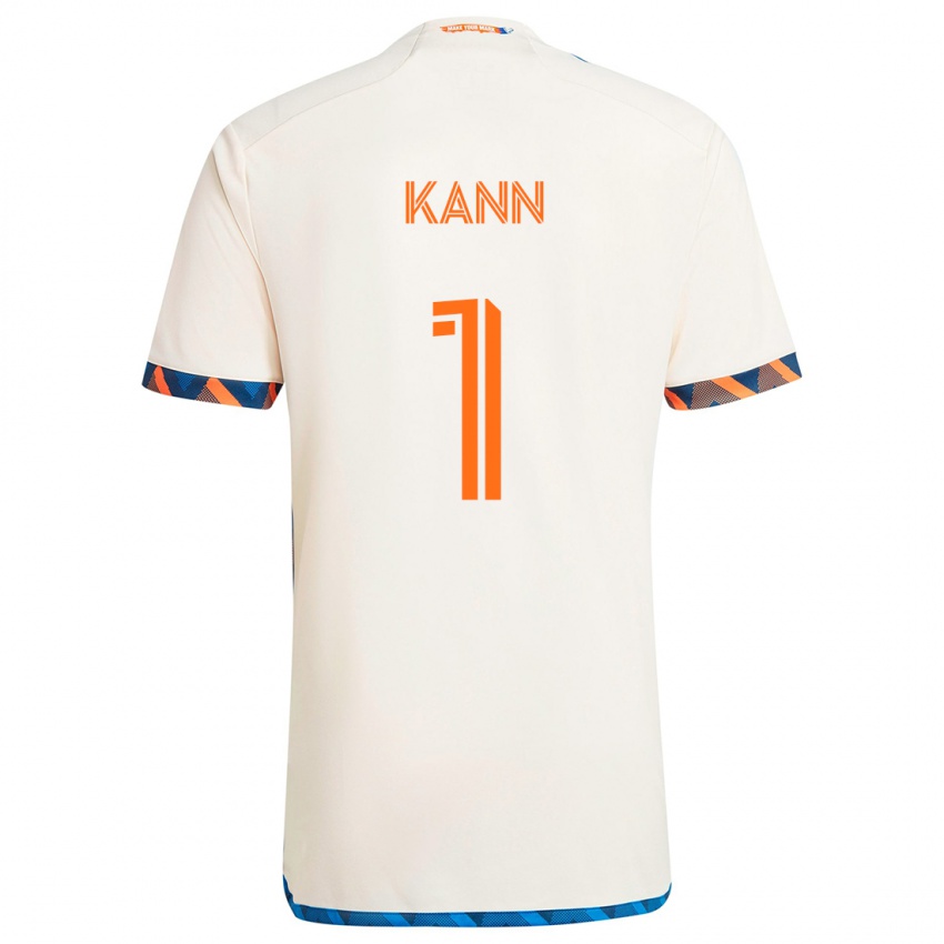 Niño Camiseta Alec Kann #1 Blanco Naranja 2ª Equipación 2024/25 La Camisa Perú